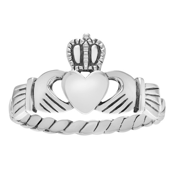 Sterling Silver Celtic Claddagh Ring