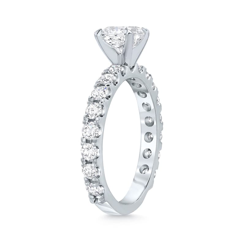 Auriya 14k Gold 1 3/4ctw Round Diamond Engagement Ring