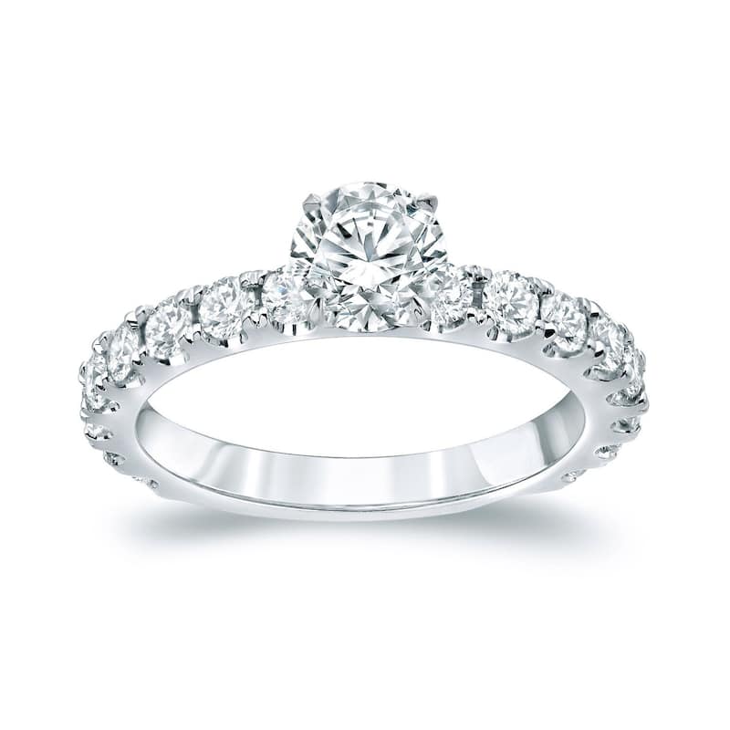 Auriya 14k Gold 1 3/4ctw Round Diamond Engagement Ring - White - 4