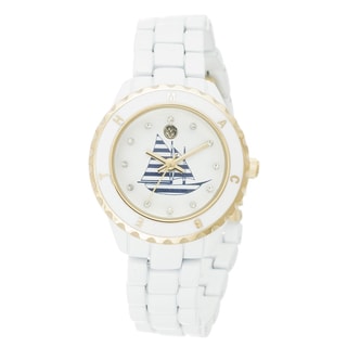 The Macbeth Collection Women's Sailboat Goldtone White Watch Women's More Brands Watches