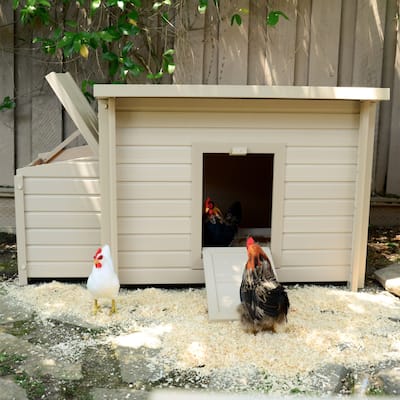 New Age Pet® ECOFLEX® Composite Fontana Outdoor Chicken Coop-Barn in Tan