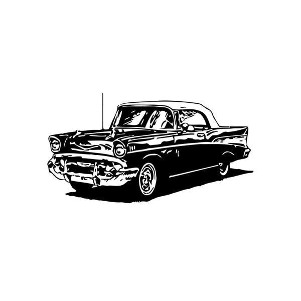 Shop Classic Retro Car Decor Vinyl Wall Art - Free Shipping On Orders ...