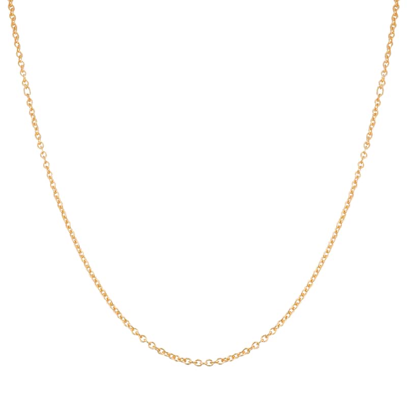 Fremada 14k Yellow Gold 2.1-mm Cable Chain Necklace