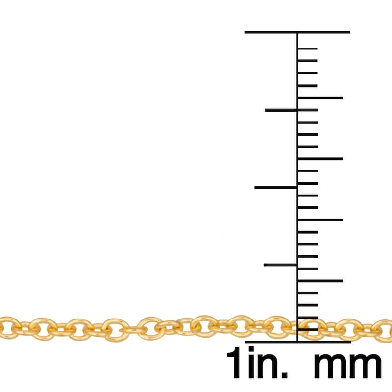 Fremada 14k Yellow Gold 2.1-mm Cable Chain Necklace