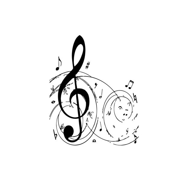 Shop Treble Clef Music Sticker Vinyl Wall Art - Free Shipping On Orders ...