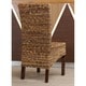 preview thumbnail 2 of 0, Gaby Woven Banana Leaf /Mahogany Dining Chair (Set of 2)