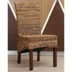 preview thumbnail 1 of 0, Gaby Woven Banana Leaf /Mahogany Dining Chair (Set of 2)