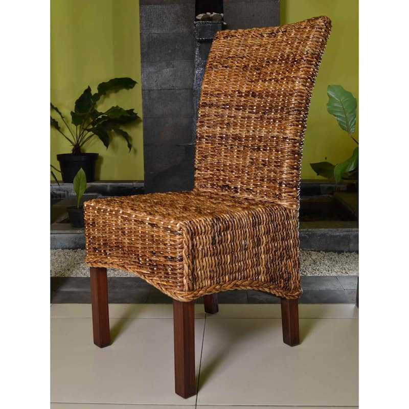 Arizona Woven Abaca/Mahogany Dining Chair (Set of 2)