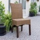 preview thumbnail 1 of 0, Campbell Woven Rattan/Mahogany Dining Chair (Set of 2)
