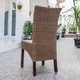 preview thumbnail 2 of 0, Campbell Woven Rattan/Mahogany Dining Chair (Set of 2)
