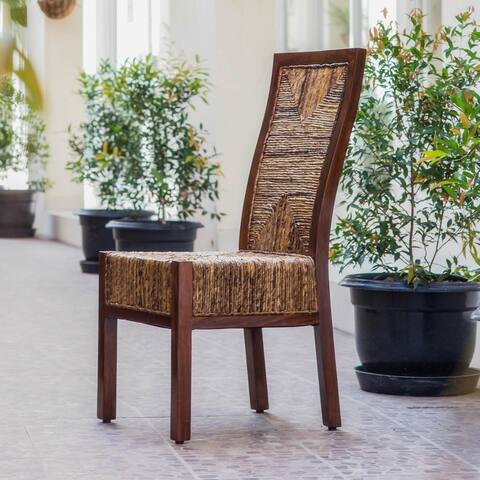 International Caravan Dallas Abaca Mahogany Dining Chair (Set of 2)