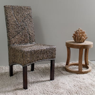 Lambada Woven Hyacinth/Mahogany Dining Chair (Set of 2)