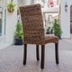 preview thumbnail 2 of 0, Louisa Woven Abaca/Mahogany Dining Chair (Set of 2)