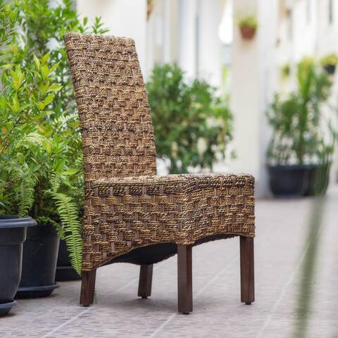 International Caravan Manila Abaca Mahogany Dining Chair (Set of 2)