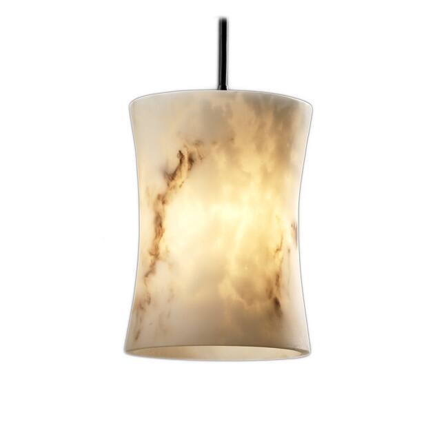 Justice Design LumenAria Faux Alabaster Resin Hourglass Shade 1-light Pendant