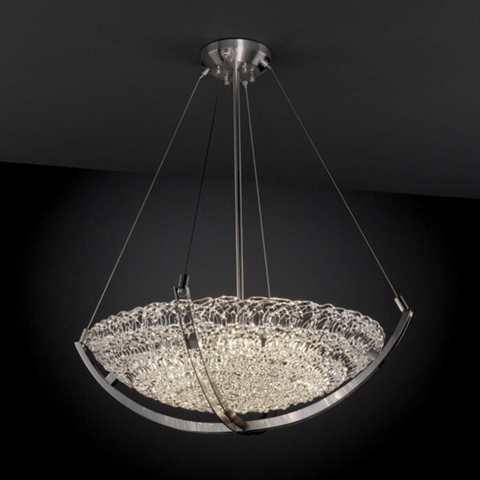 Veneto Luce 6 light Lace With Nickel Pendant