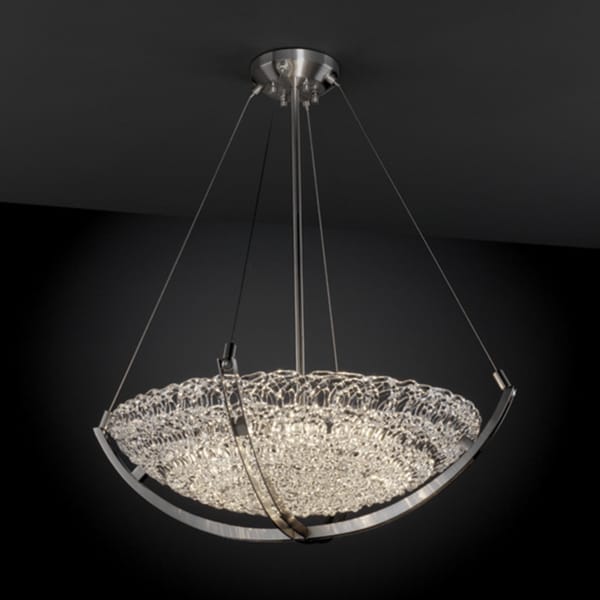 Justice Design Group Veneto Luce 6 light Lace with Nickel Pendant