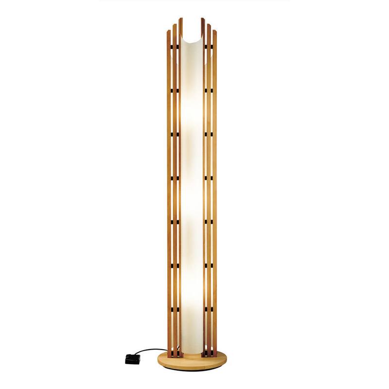 Justice Design Domus 3-light Manhattan Beach Wood Floor Lamp
