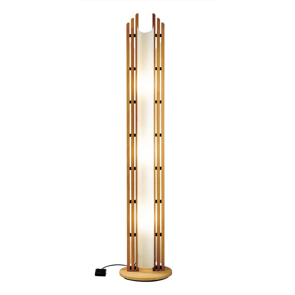 Justice Design Domus 3-light Manhattan Beach Wood Floor Lamp