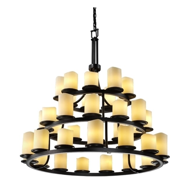 Candlearia 36 light Matte Black Chandelier