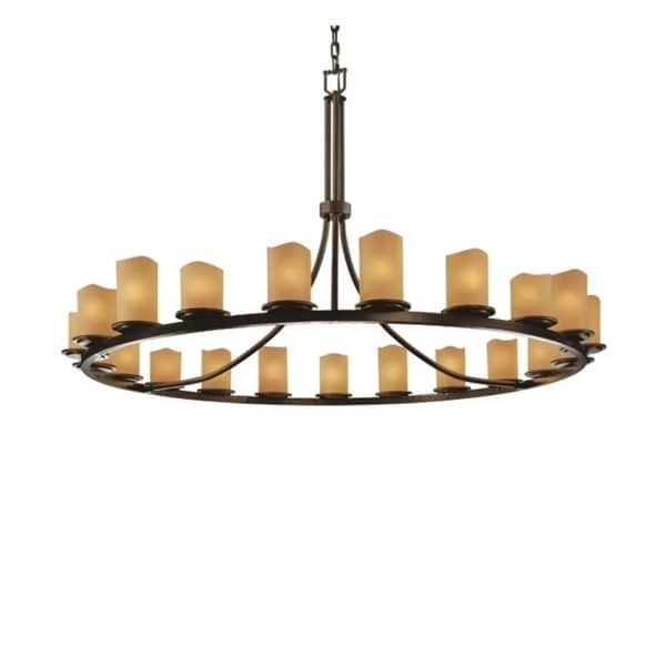 Shop Justice Design Group CandleAria Dakota 21-light Dark Bronze ...