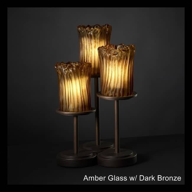 Justice Design Veneto Luce Dakota 3-light Dark Bronze Table Lamp