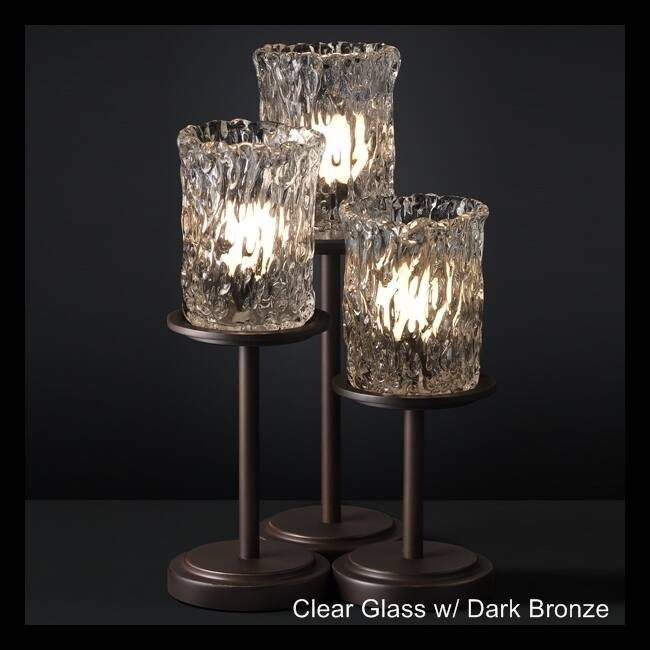 Justice Design Veneto Luce Dakota 3-light Dark Bronze Table Lamp