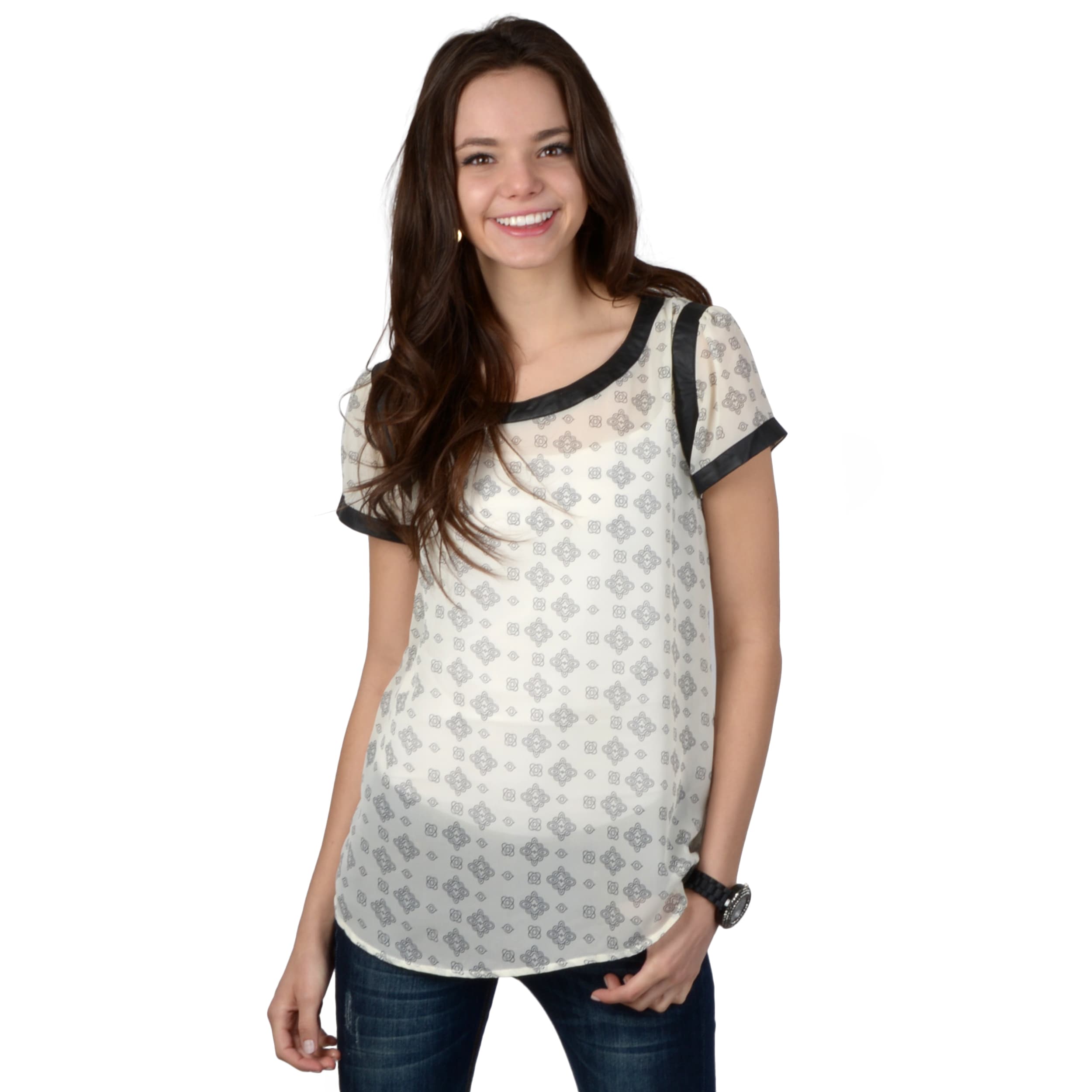 Journee Collection Womens Lightweight Short sleeve Top