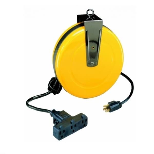 Shop Bayco Triple-Tap Extension Cord 30' Retractable Reel SL-800 - Free ...