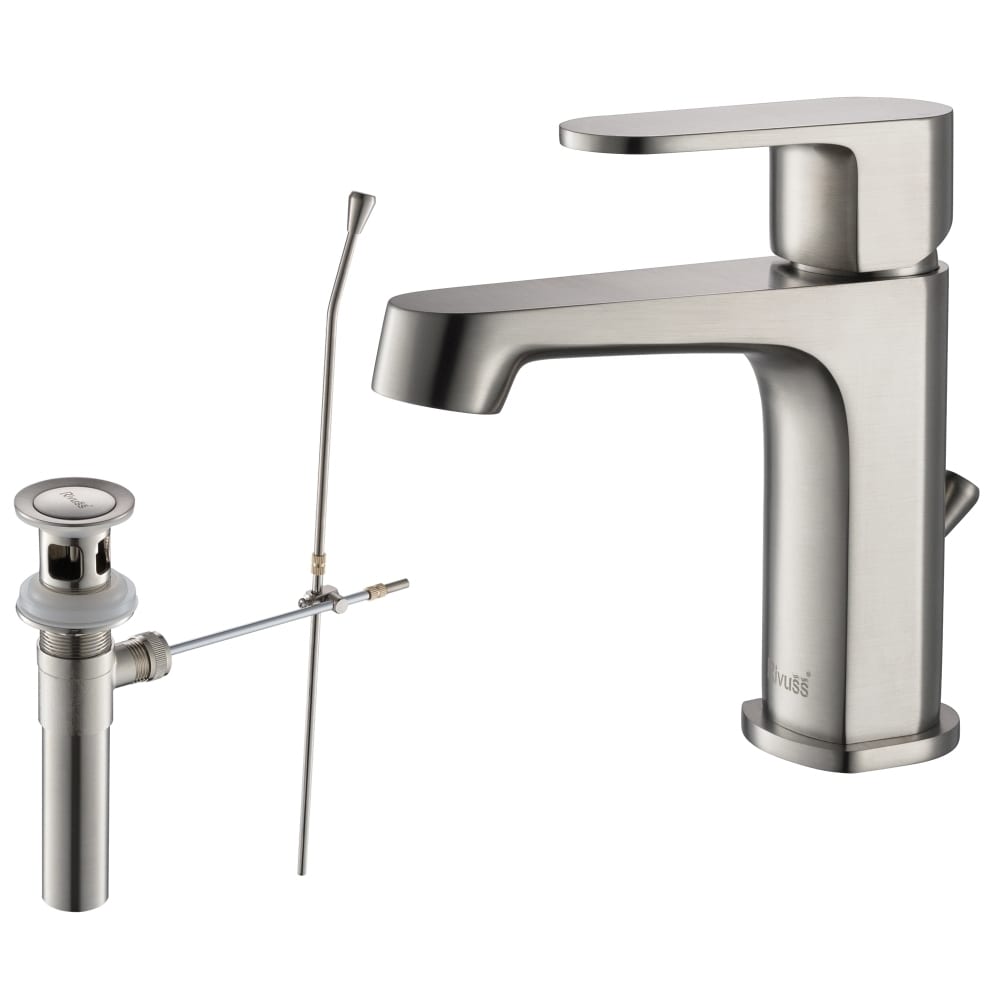 Rivuss Lead free Solid Brass Single lever Brushed Nickel Bathroom Faucet