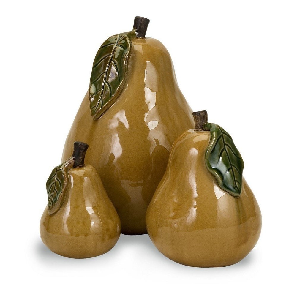 Ceramic Pear Family Of Three