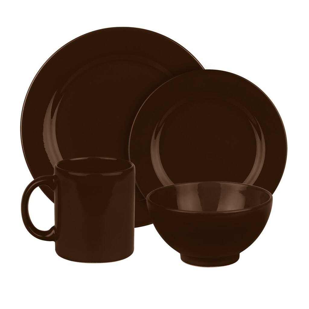 Waechtersbach Fun Factory Chocolate Dinnerware 16-Piece Set (Service for 4)
