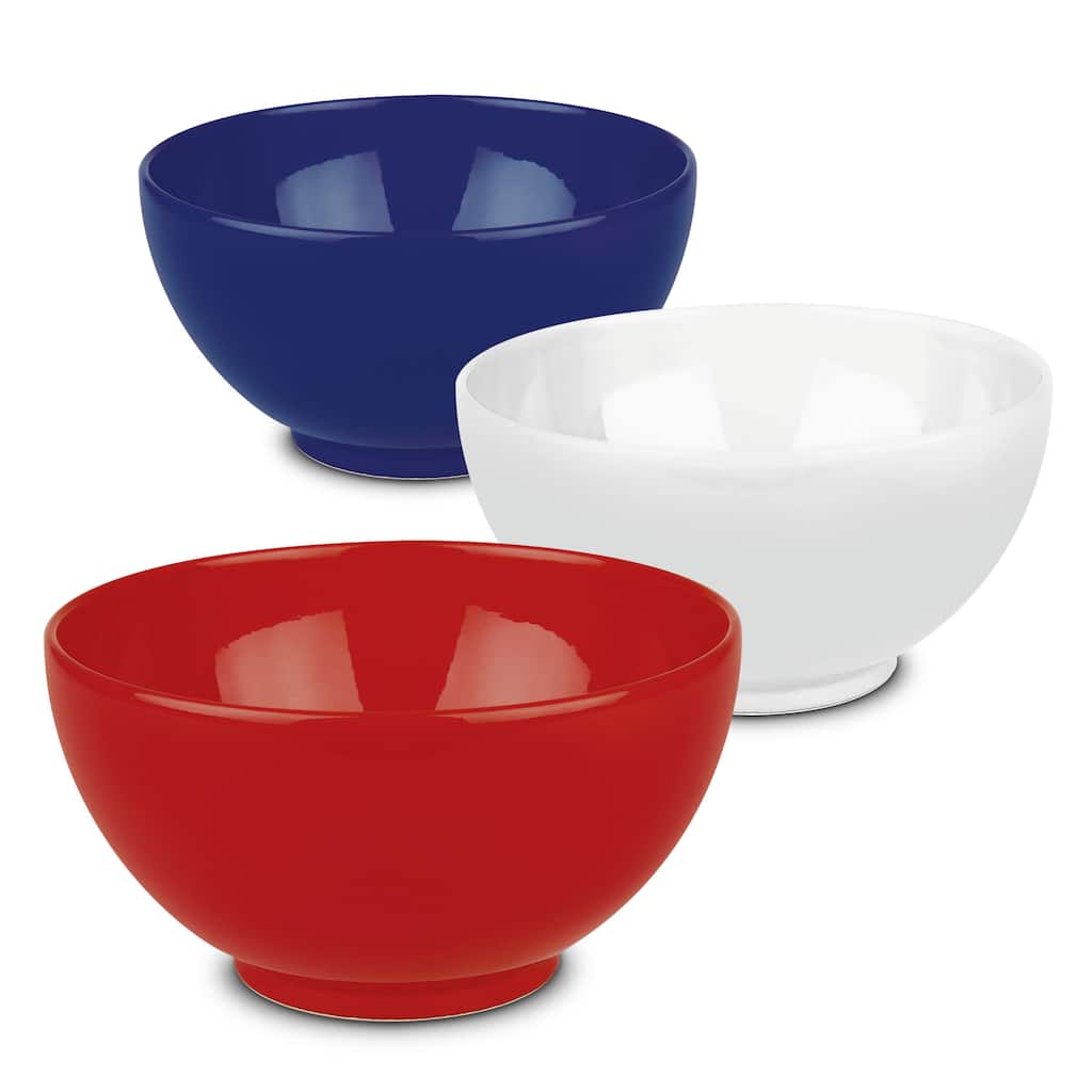 Waechtersbach Fun Factory Red White and Blue Serving Bowls (Set of 3)