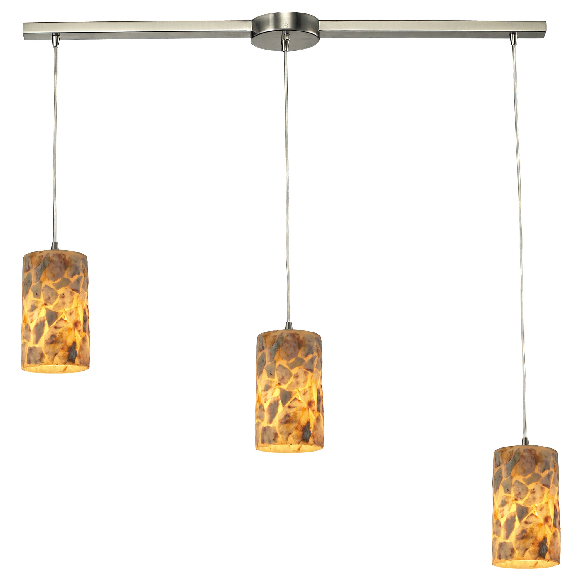 Rocklidge 3 light Chandelier In Satin Nickel