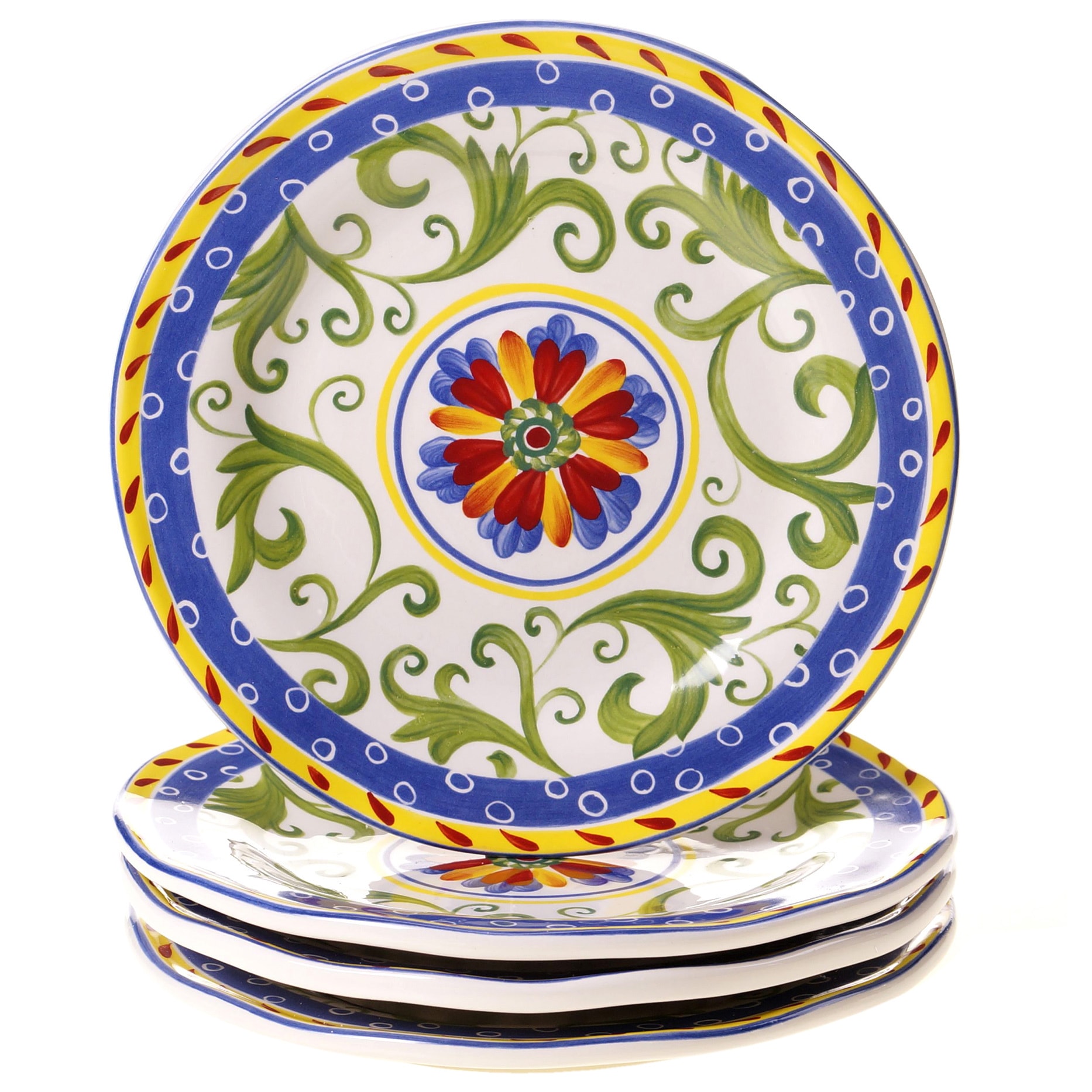 Amalfi 8.75 inch Ceramic Salad/ Dessert Plate (set Of 4)