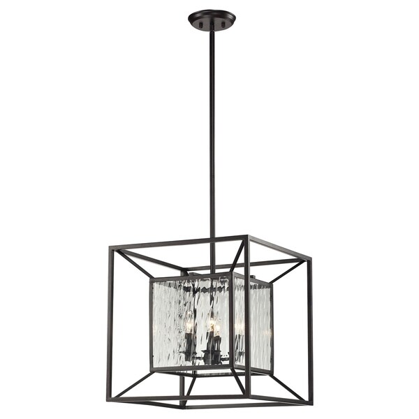 Home Cubix 4-light Oiled Bronze Pendant