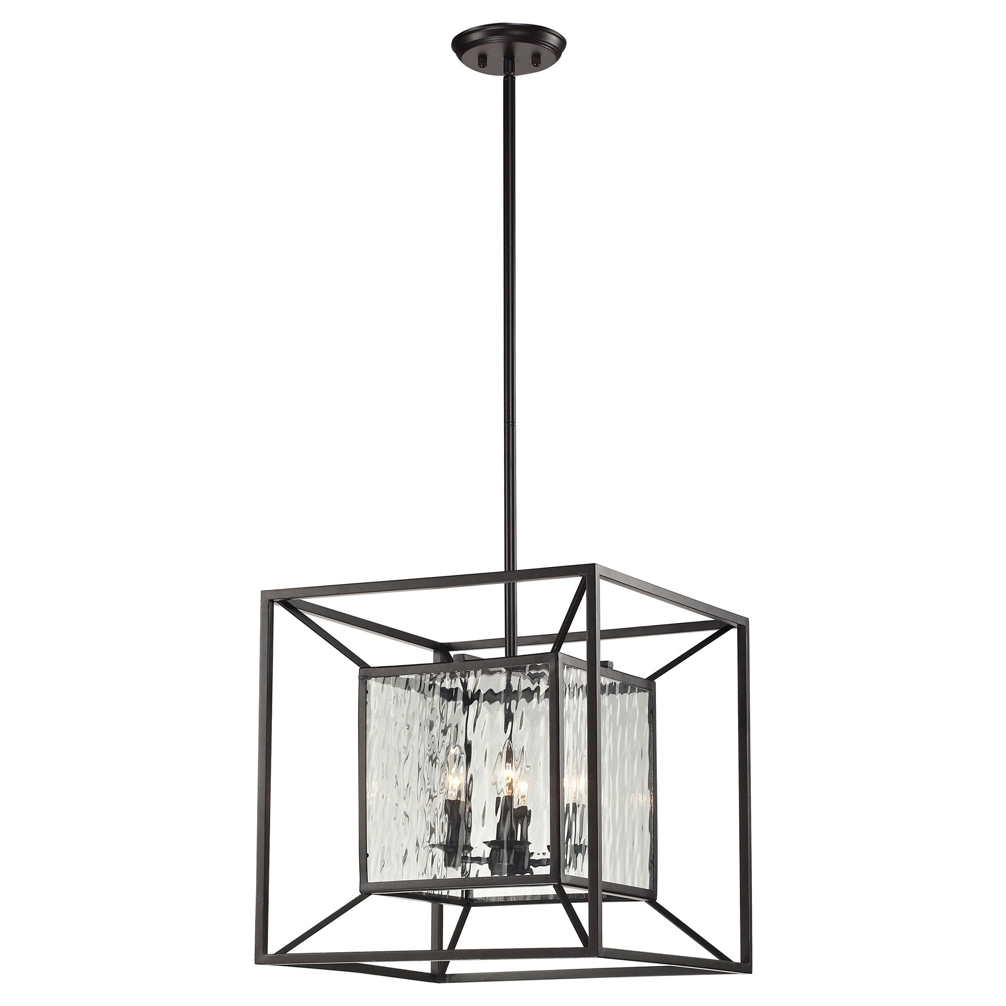 Hgtv Home Cubix 4 light Oiled Bronze Pendant