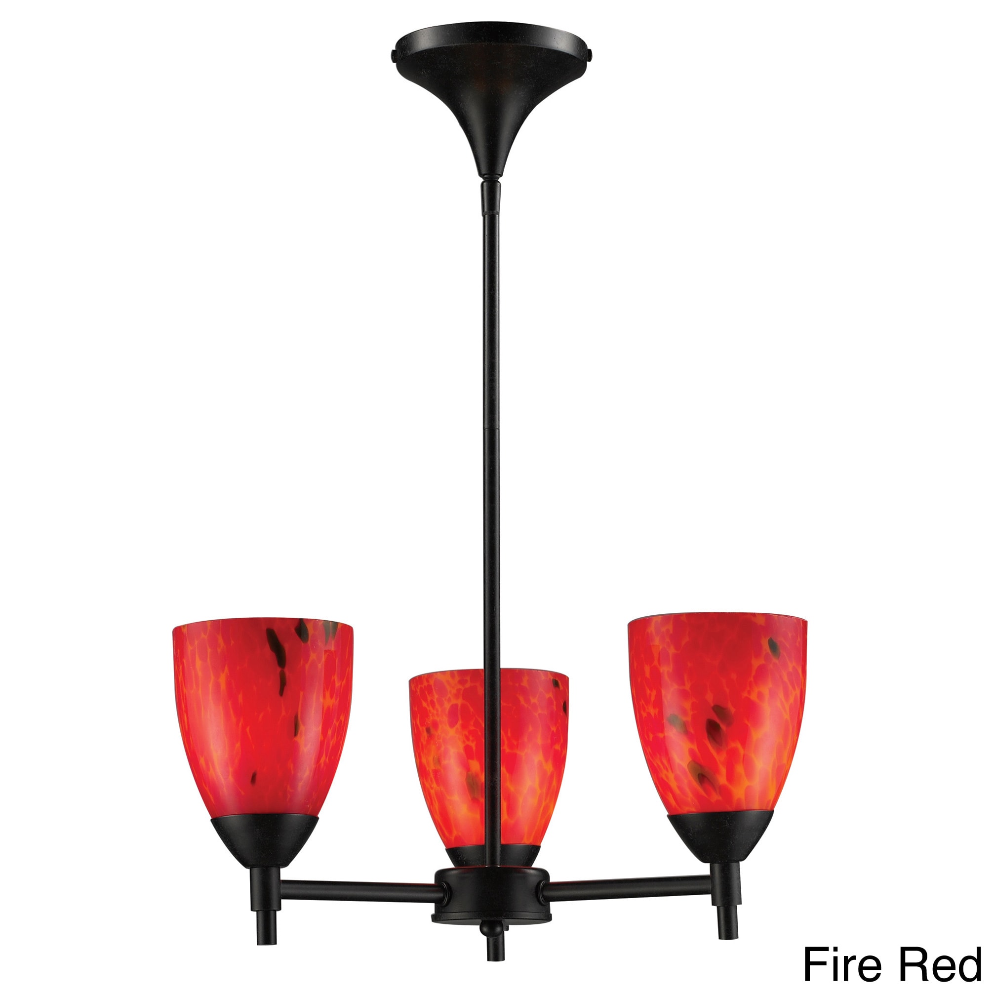 Celina 3 light Dark Rust Chandelier