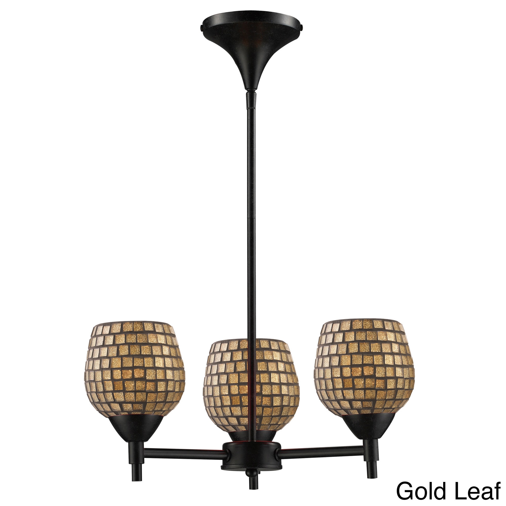 Celina 3 light Dark Rust Chandelier