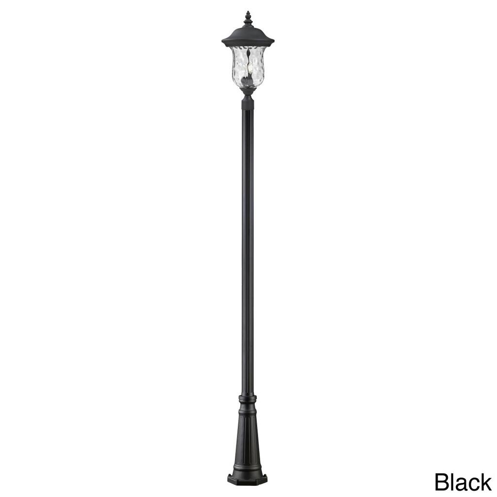 Avery Home Lighting 3-light Clear Waterglass Armstrong Outdoor Post Light