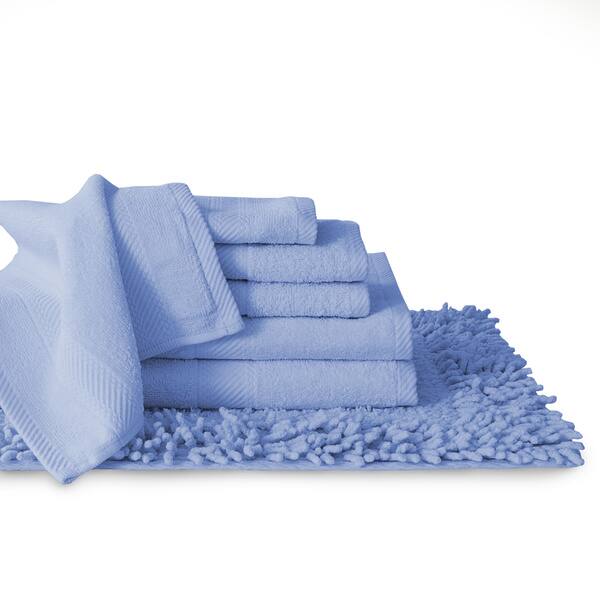 Shop Cotton 7 Piece Matching Towel And Bath Rug Set Overstock 9078353