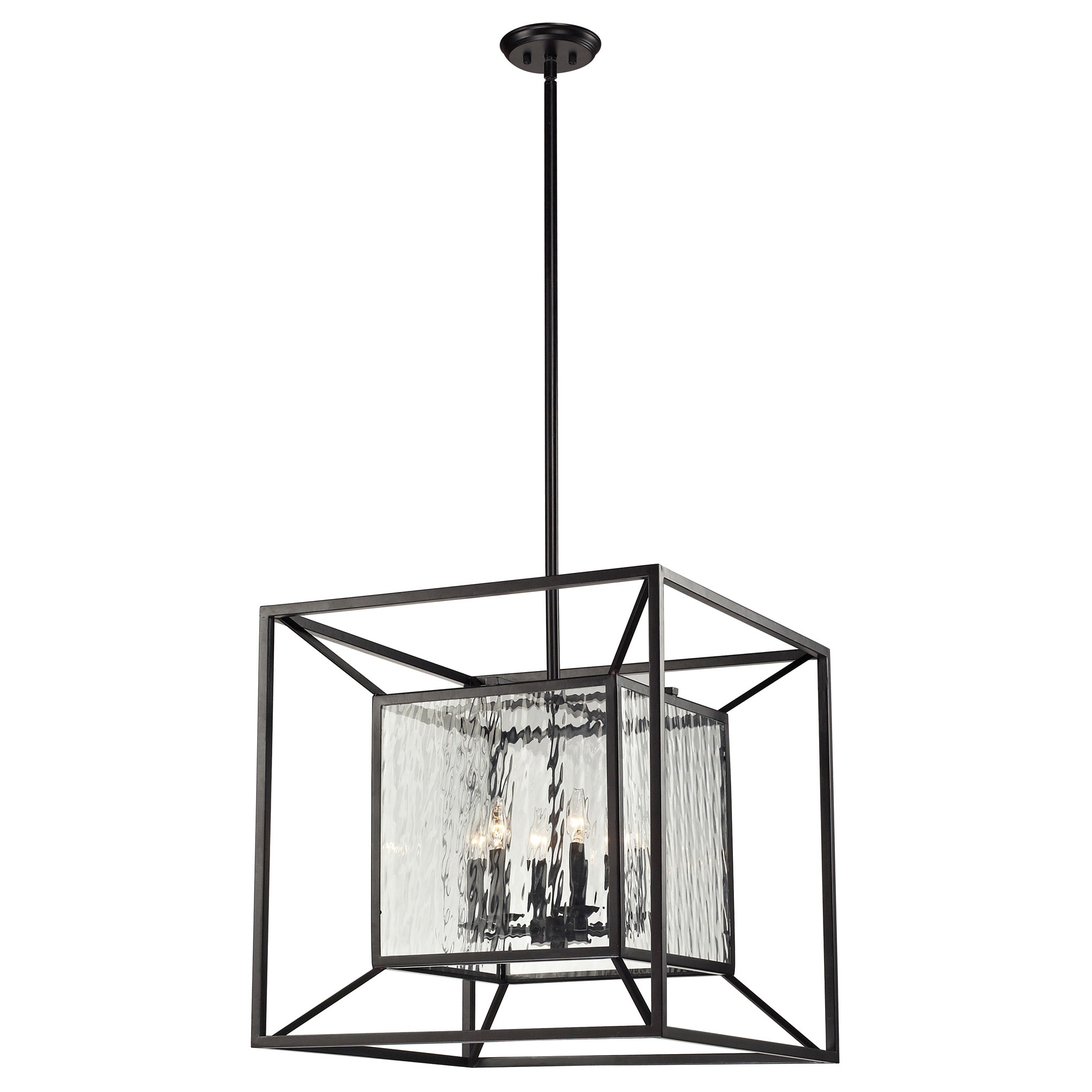 Hgtv Home Cubix 6 light Oiled Bronze Pendant