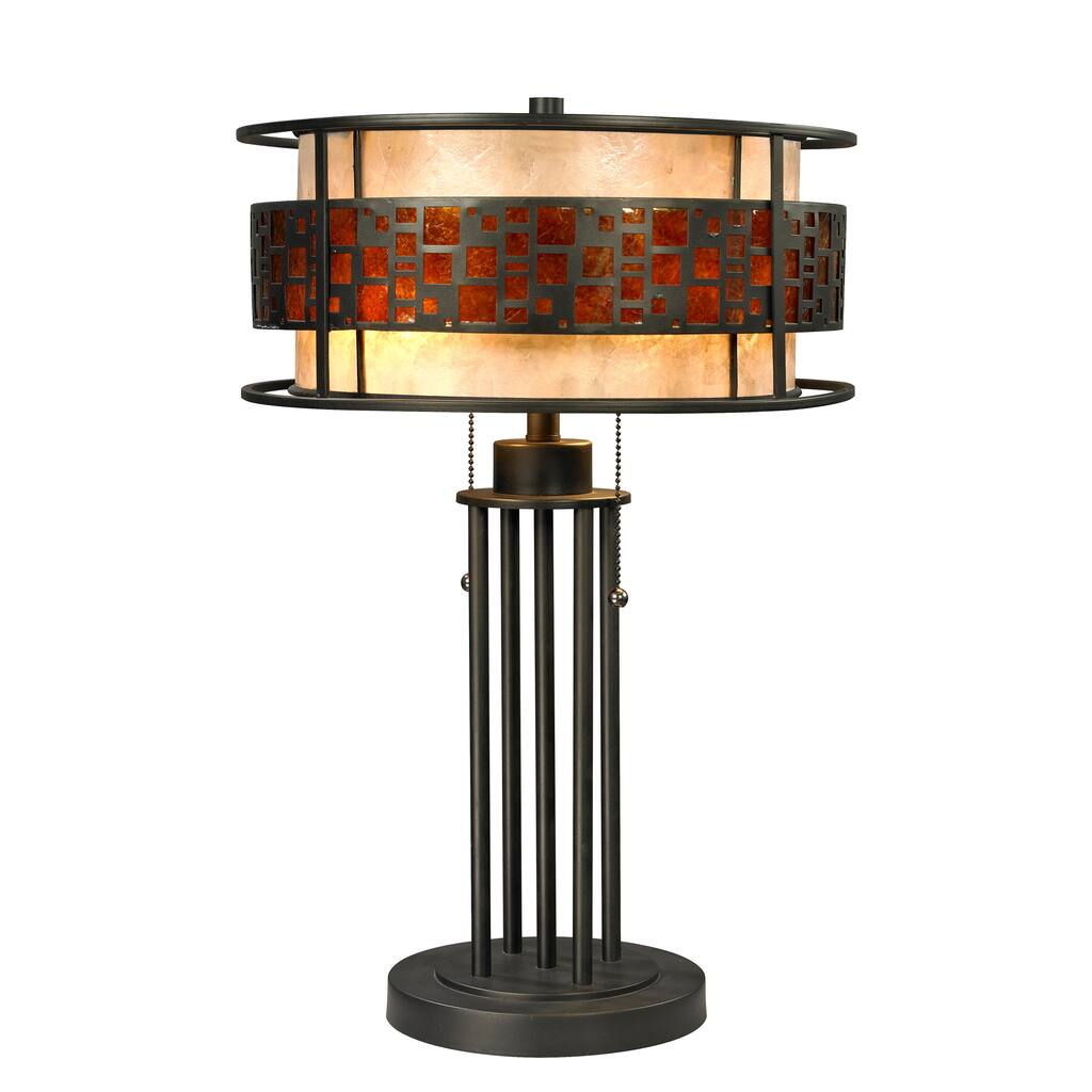 Avery Home Lighting Oak Park 2-light Java Bronze Table Lamp
