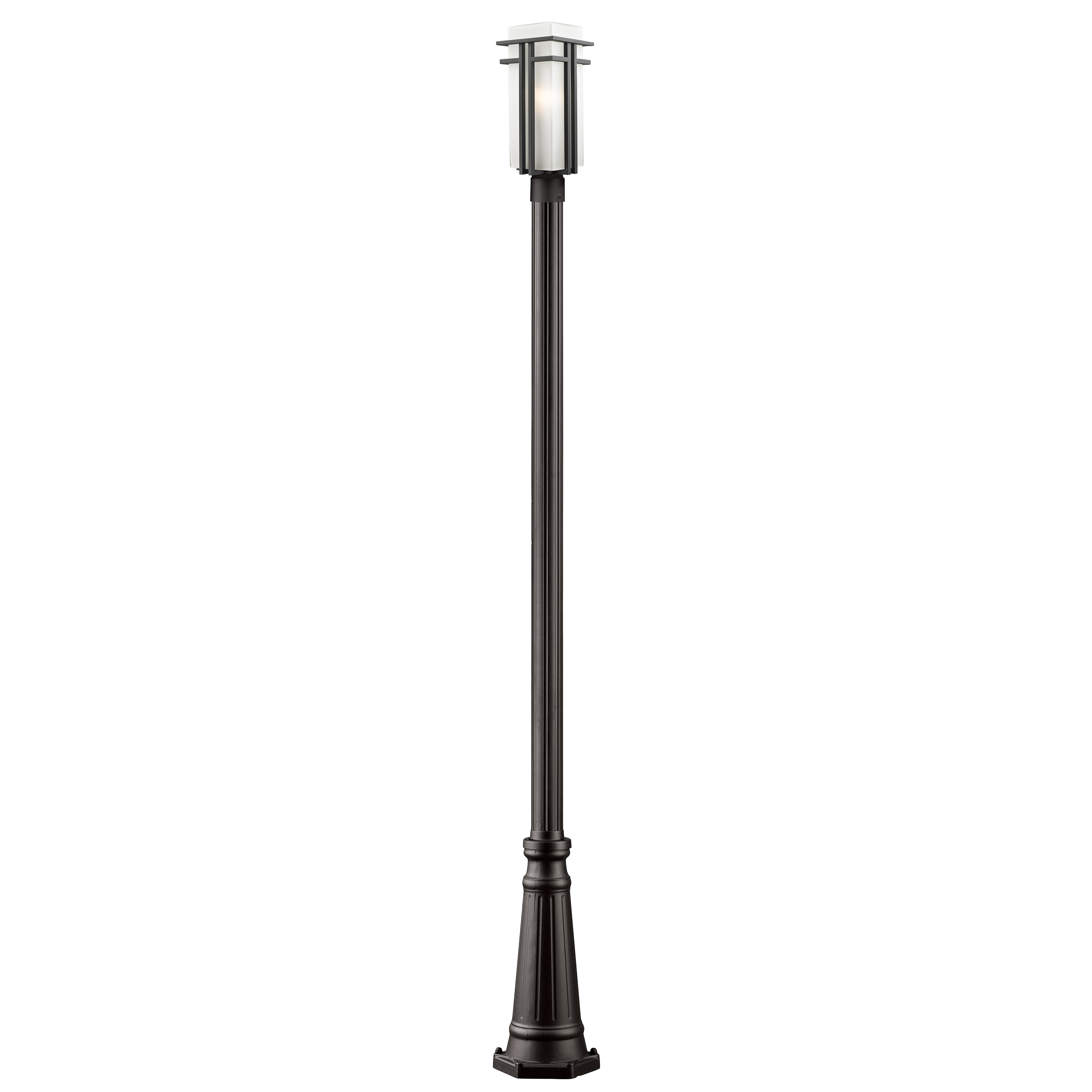 Z lite Abbey 1 light Oil Rubbed Bronze/ Matte Opal Glass Outdoor Post Light