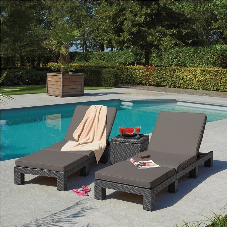 Daytona Outdoor Grey Sunlounger   Shopping