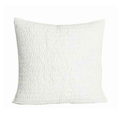 Cottage Home Brighton White Quilted Cotton Pillow Sham