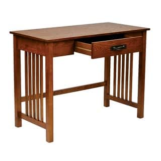 Mission Craftsman Desks Computer Tables Online At Osp Home Furnishings Mission Desk In Ash Oak Finish With Pull Out Drawer Solid Wood