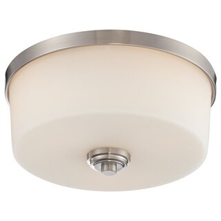 Avery Home Lighting Lamina Brushed Nickel 3-light Flush-mount Light