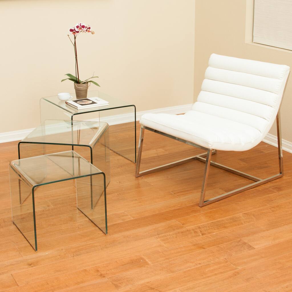 Ramona Glass Accent Tables (Set of 3) by Christopher Knight Home