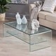 preview thumbnail 1 of 2, Ramona Glass Coffee Table with Shelf by Christopher Knight Home